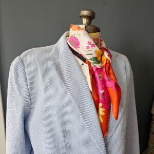 Pendleton Cotton Seersucker Pant Suit~Fully Lined Women's Size 12